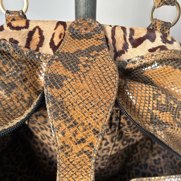 🔥Calf hair leopard and snakeskin bag - Picture 7 of 8